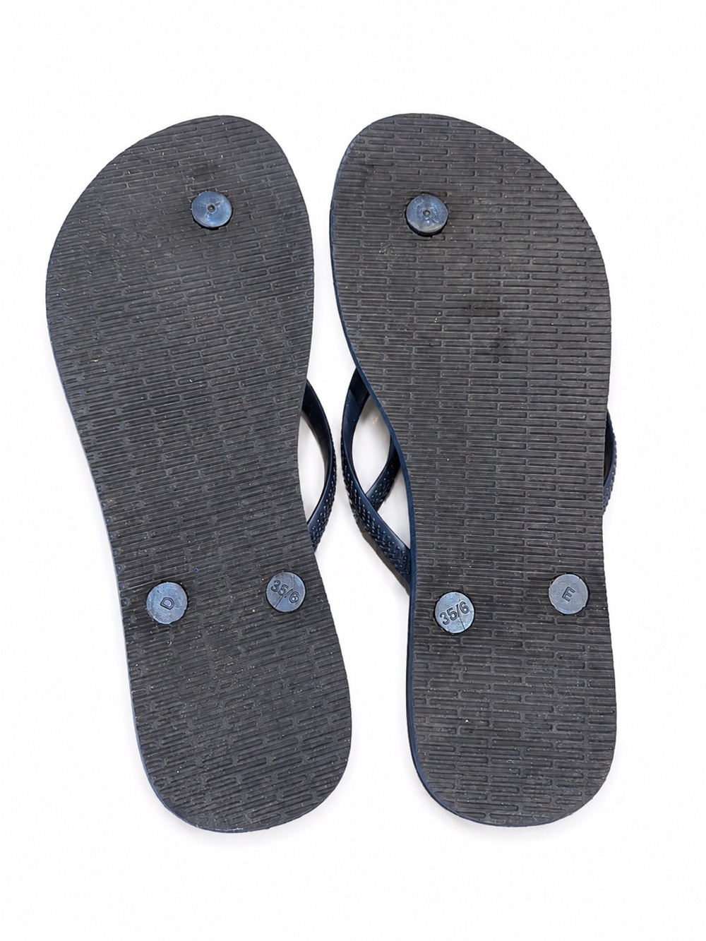 Havaianas Slim Crystal Women’s Flip Flops - Dark Navy with Metallic Blue Straps - Picture 4 of 4